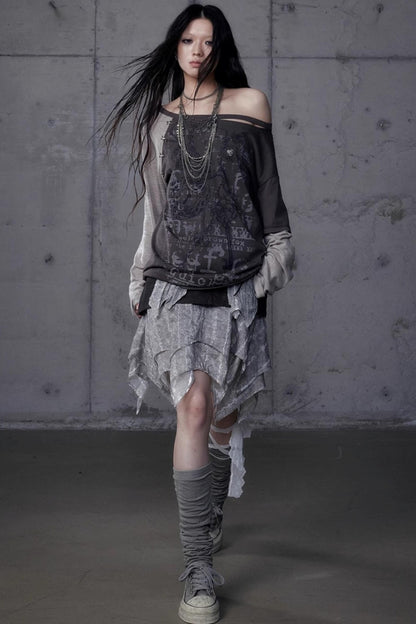 Wasteland Punk One-Shoulder T-Shirt