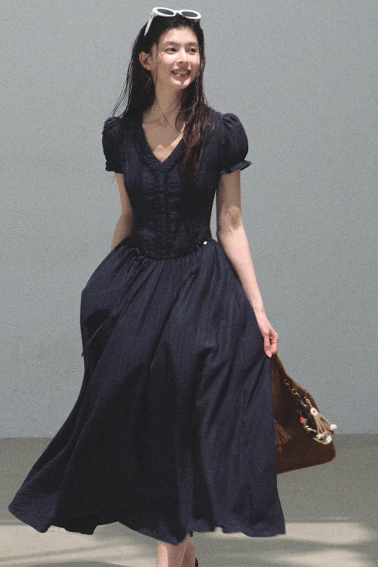 Blue Hour V-neck Dress