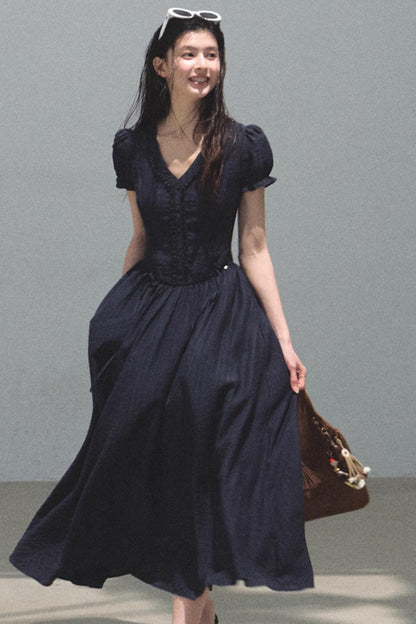 Blue Hour V-neck Dress