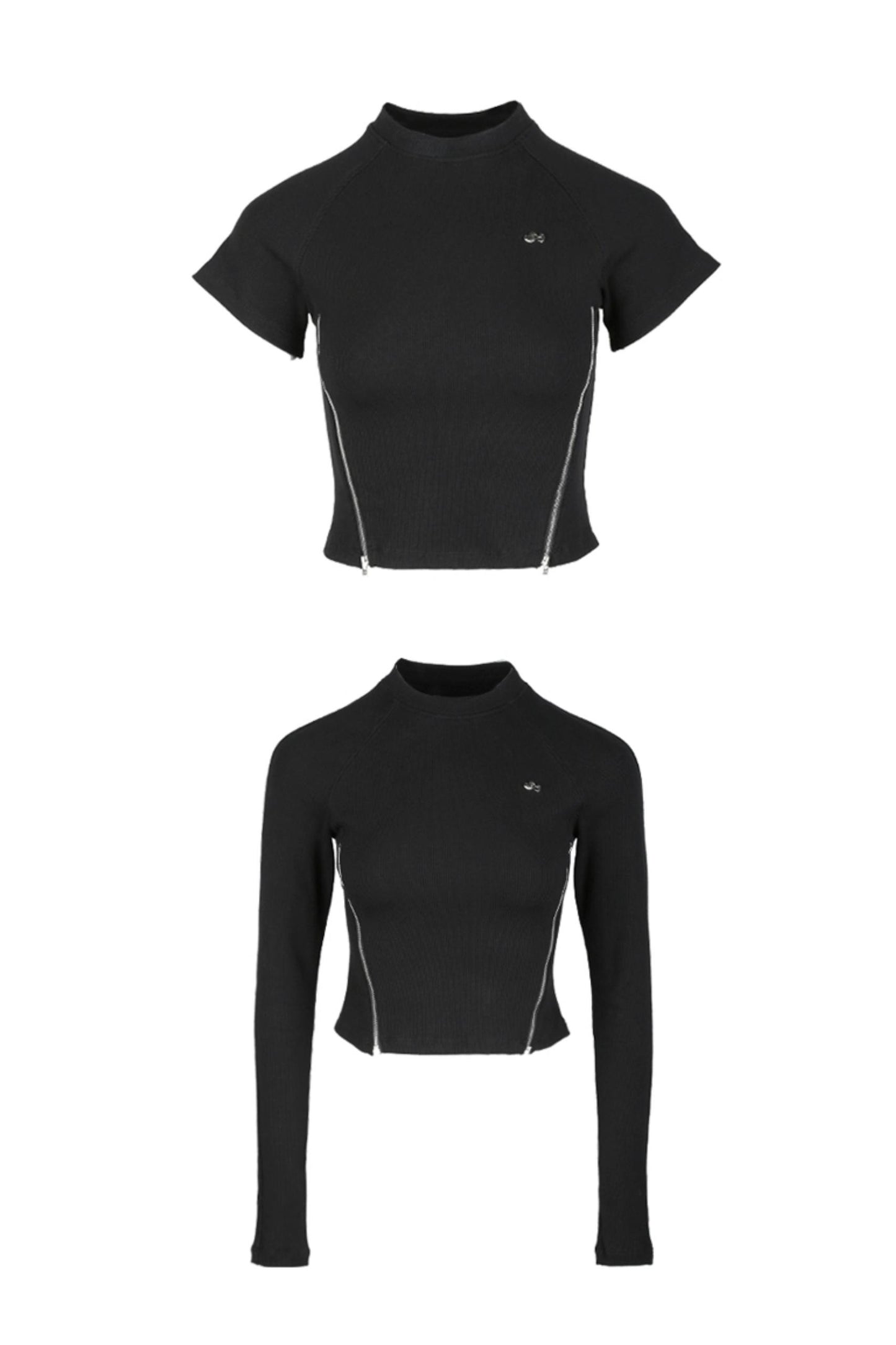 Slim Double-Zip Sleeve Top