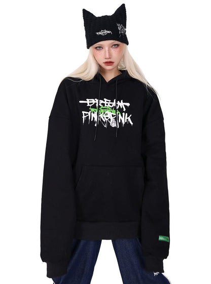 Hooded loose street hip hop coat