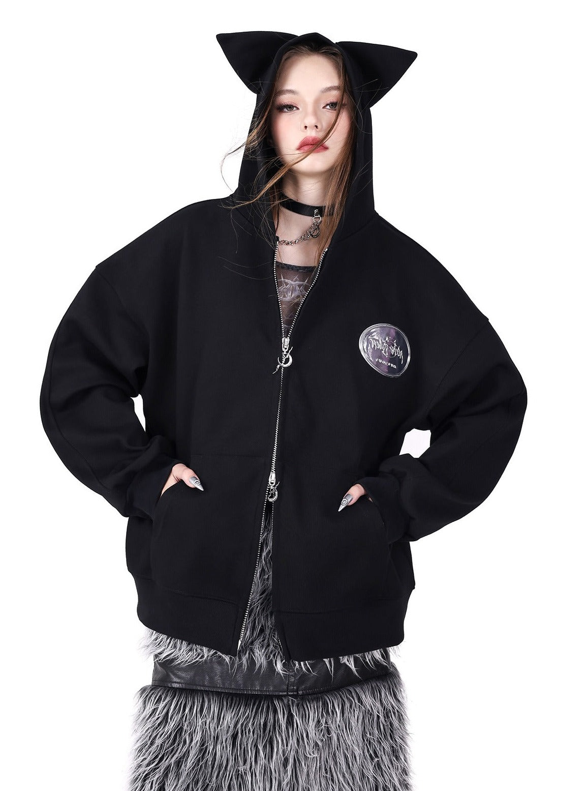 Hooded Genderless Basic Coat