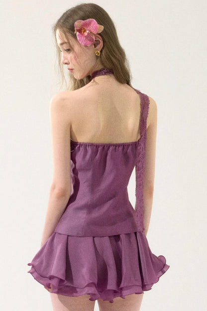 Chiffon Ruffle Skirt Set