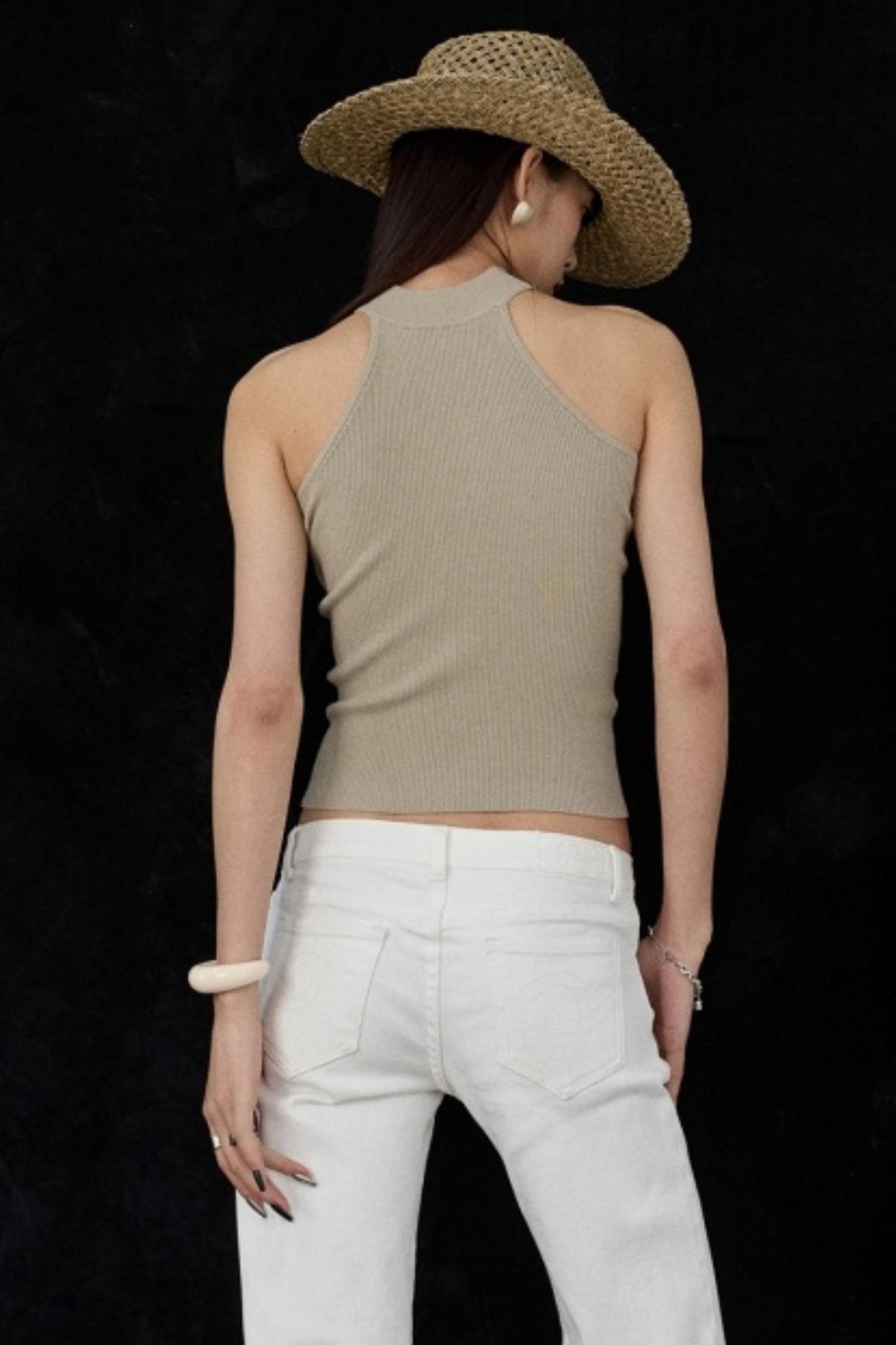 Reversible Green Halter Top