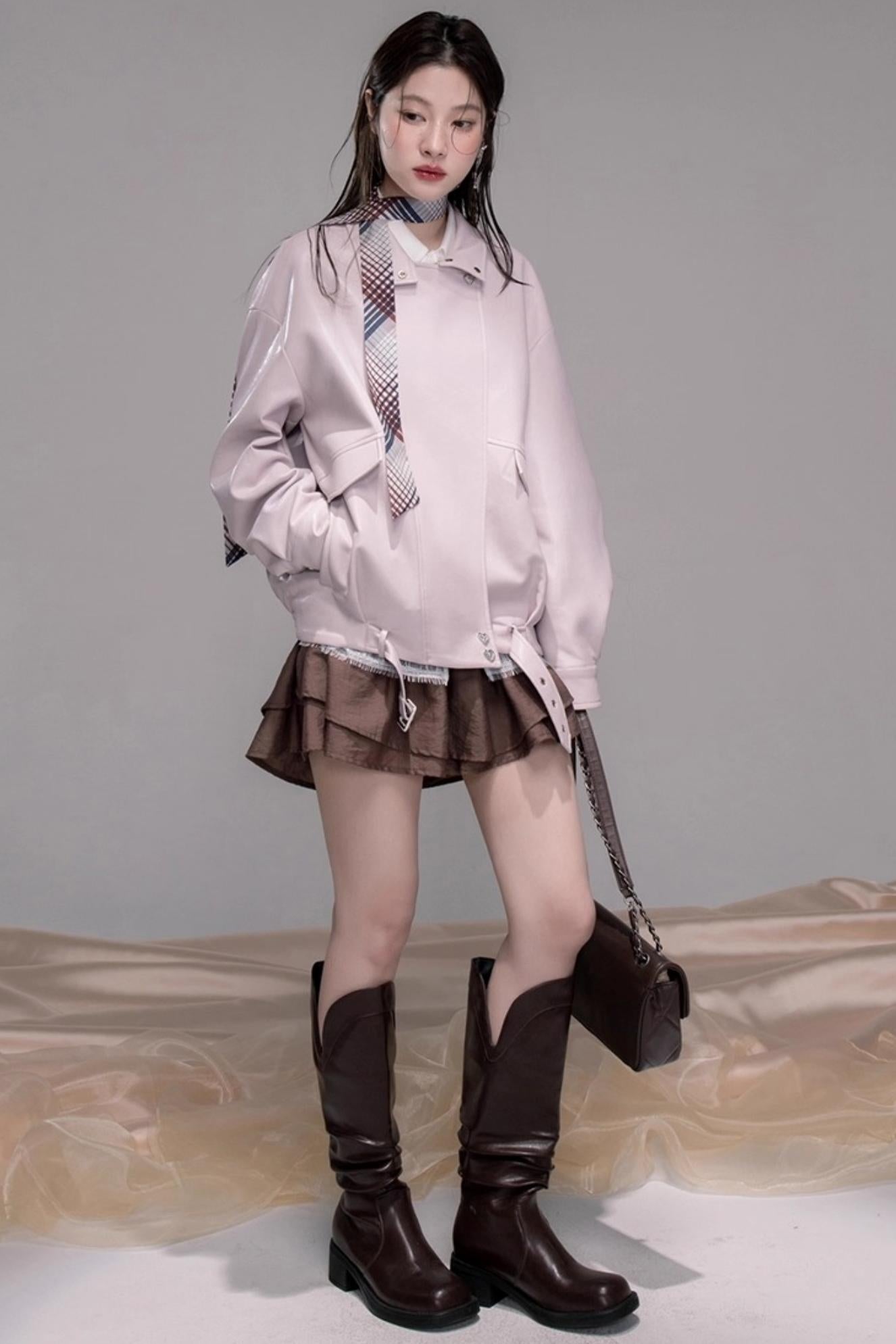 Rio Mist Purple Leather Jacket