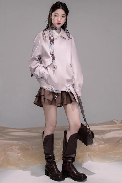 Rio Mist Purple Leather Jacket