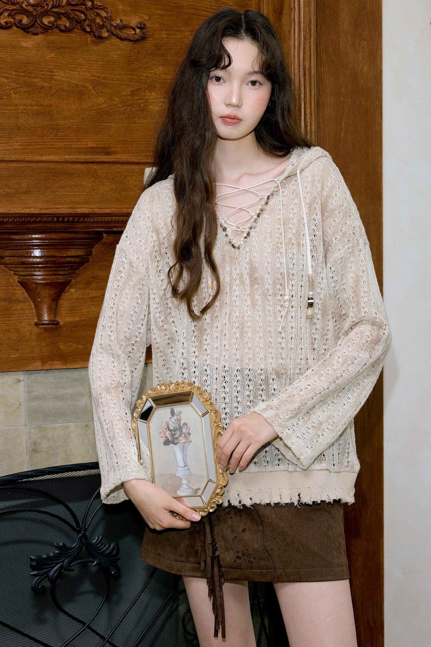 Original Neo-Bohemian Hooded Blouse