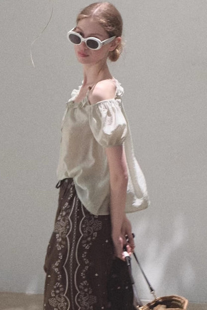 Summer Breeze Bubble Sleeve Top