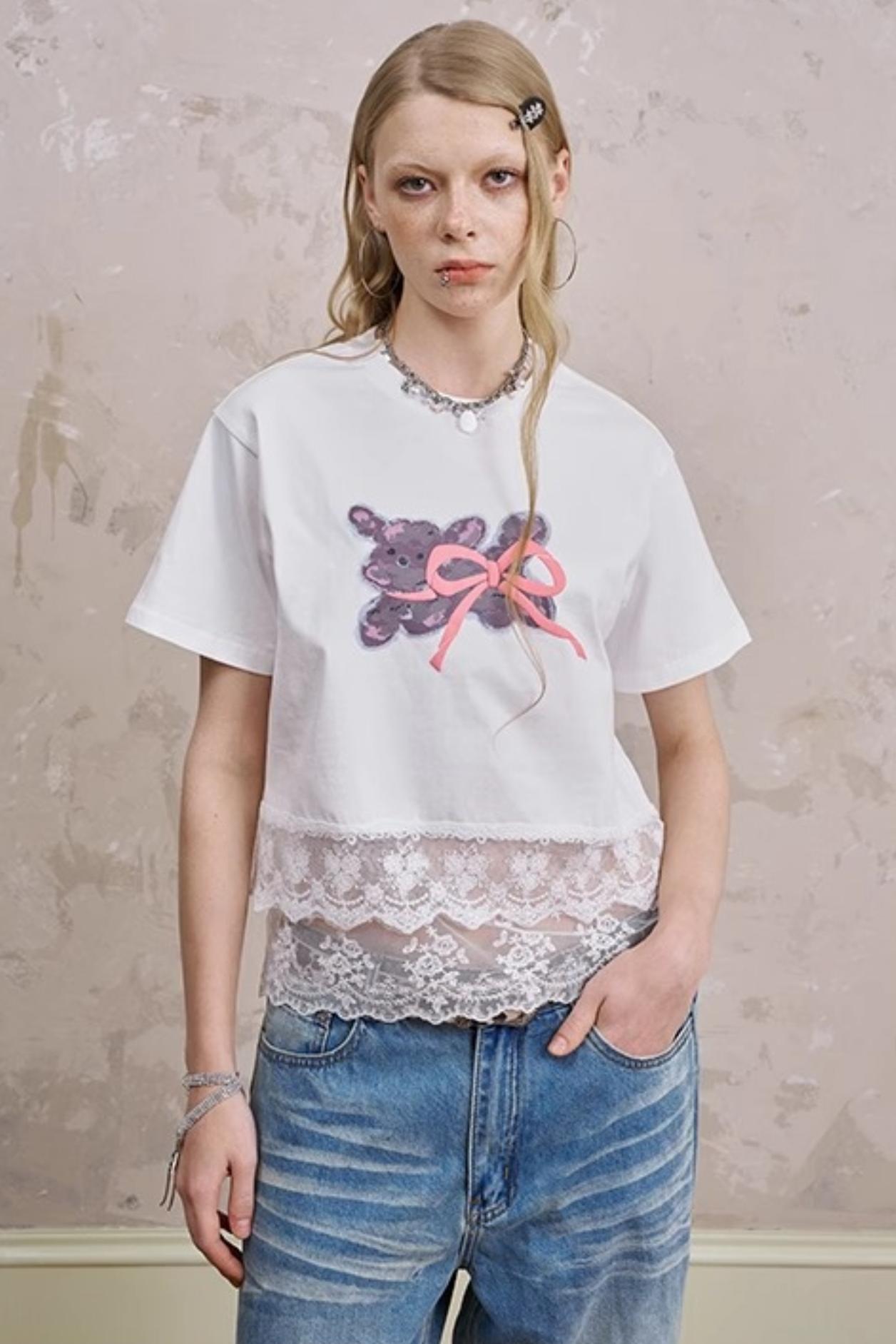 Summer Bow-Detail Running Tee