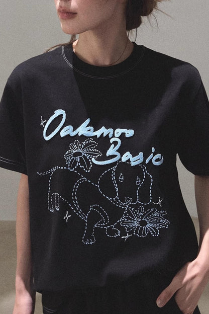 Puppy Cotton Tee & Shorts Set-Up