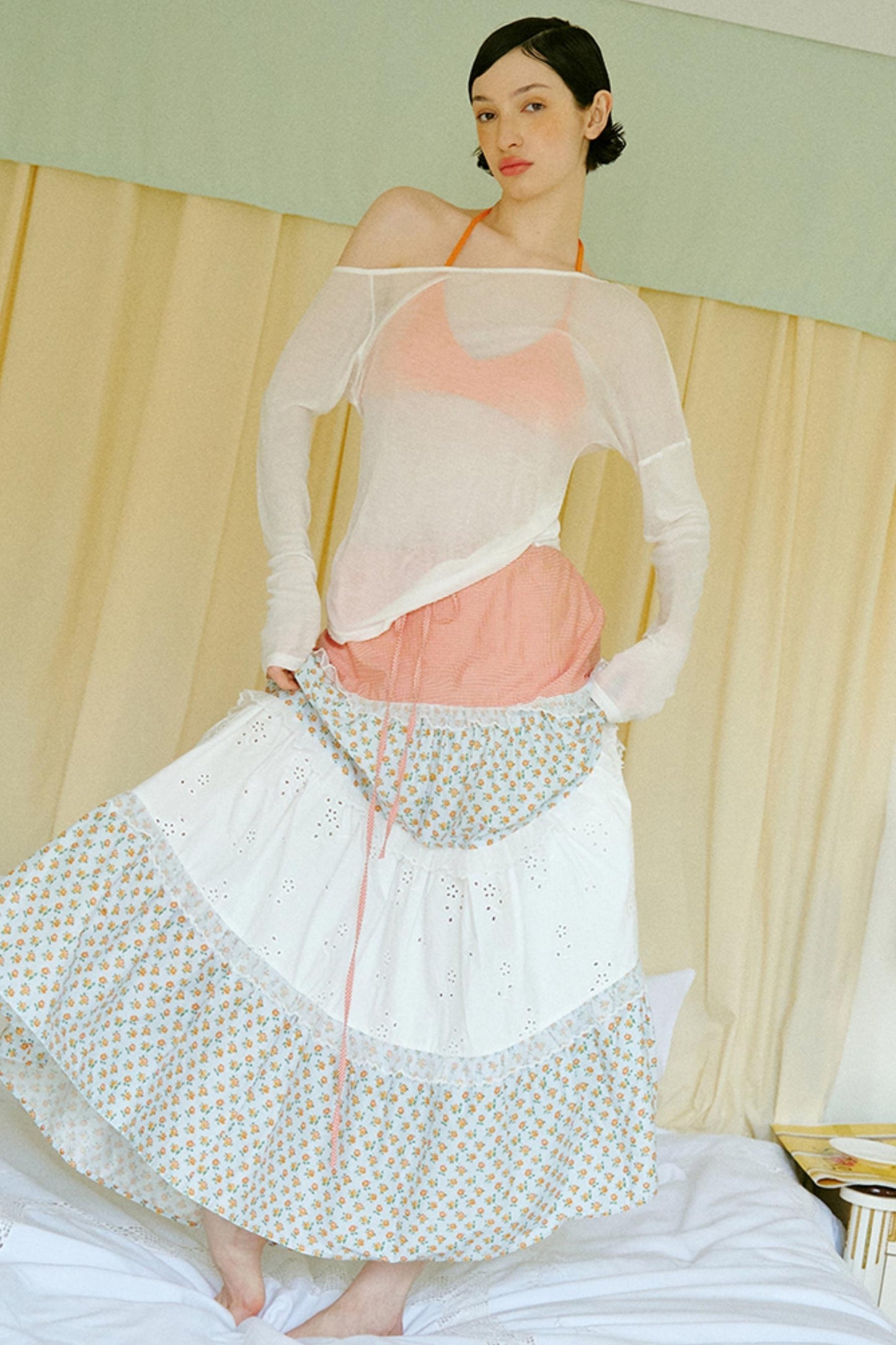 Asymmetrical Sleeve Top Set-UP