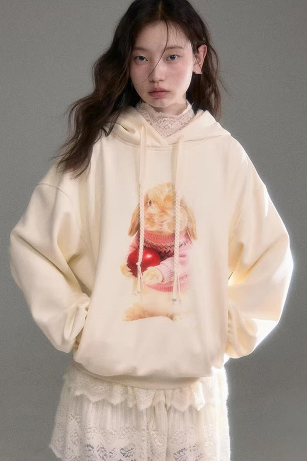 Apple Rabbit Hooded Sweatshirt