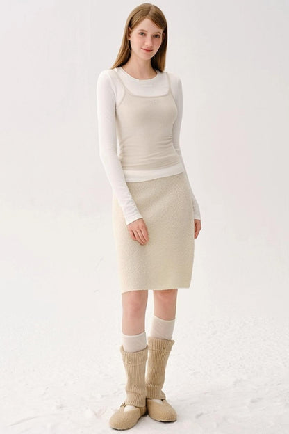 Retro Wool Knitted Cardigan Set-Up