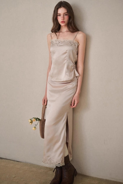 Comfortable Baby Powder Top & Skirt Set-Up