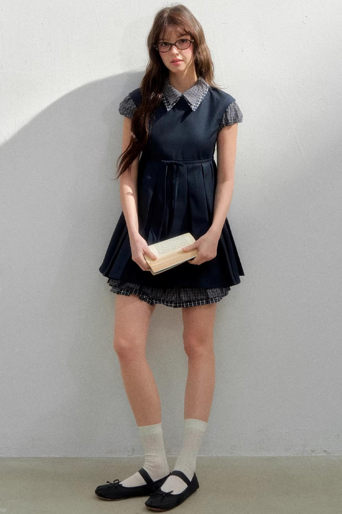 Woolen Short Sleeve Dress