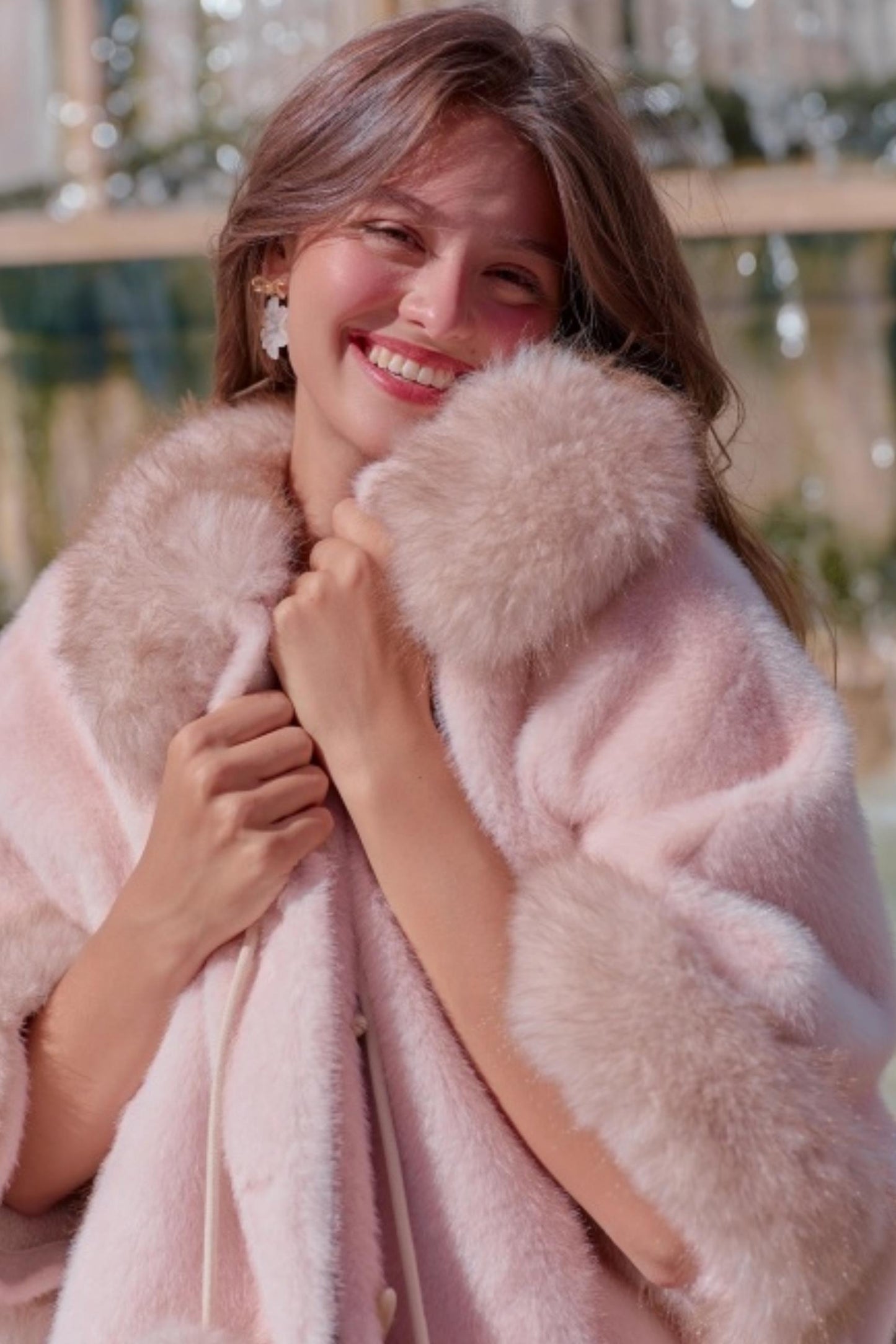 Lacemade Retro Fur Cape Coat