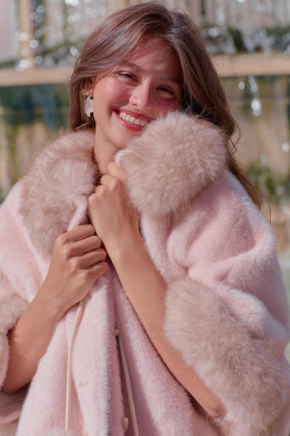 Lacemade Retro Fur Cape Coat