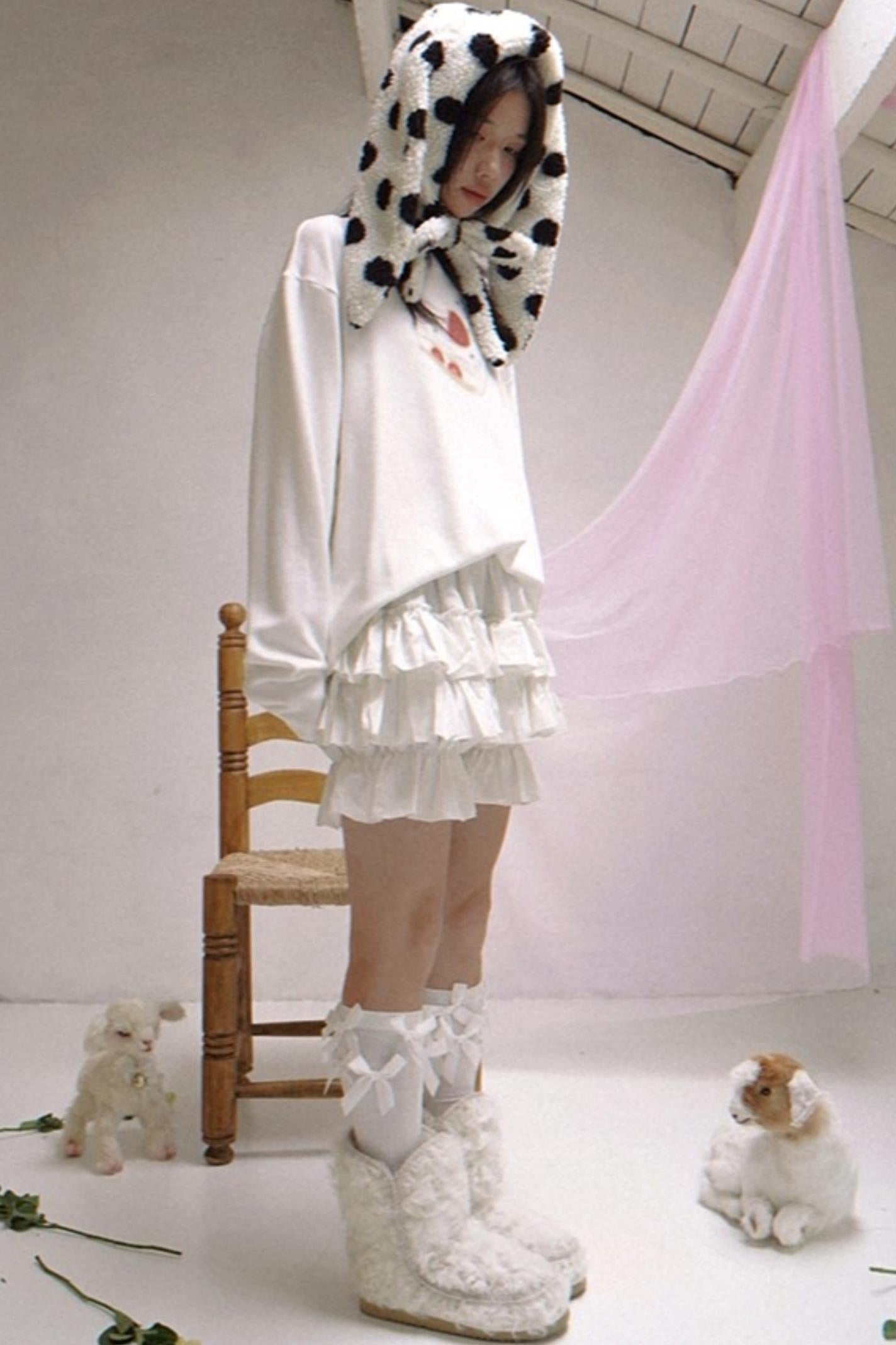 Everyday Birthday Cake Print Long Sleeve Top