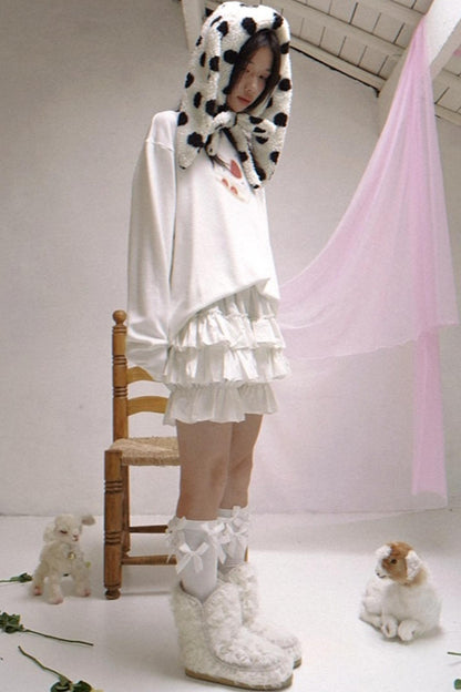 Everyday Birthday Cake Print Long Sleeve Top