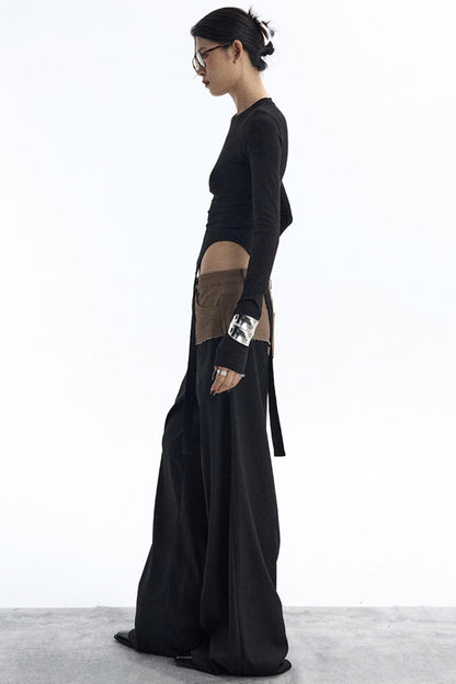 Diagonal Ribbon Asymmetrical Top