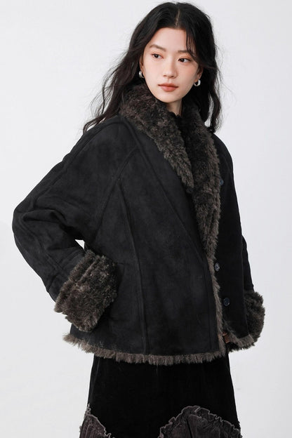 Black Velvet Suede Jacket