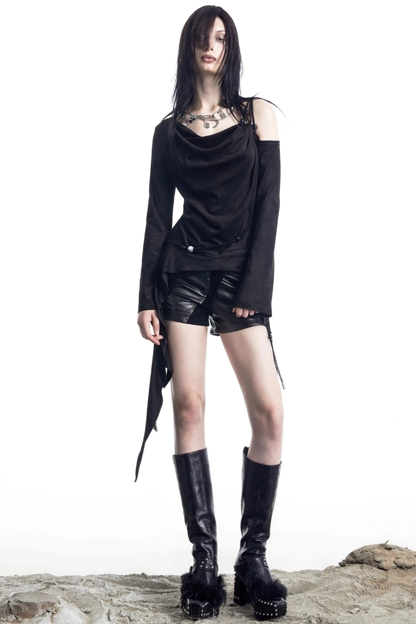 Pearl Beaded Off-Shoulder Top