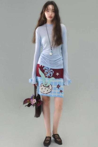 Original Lily Jacquard Tencel Vest Skirt Set-Up