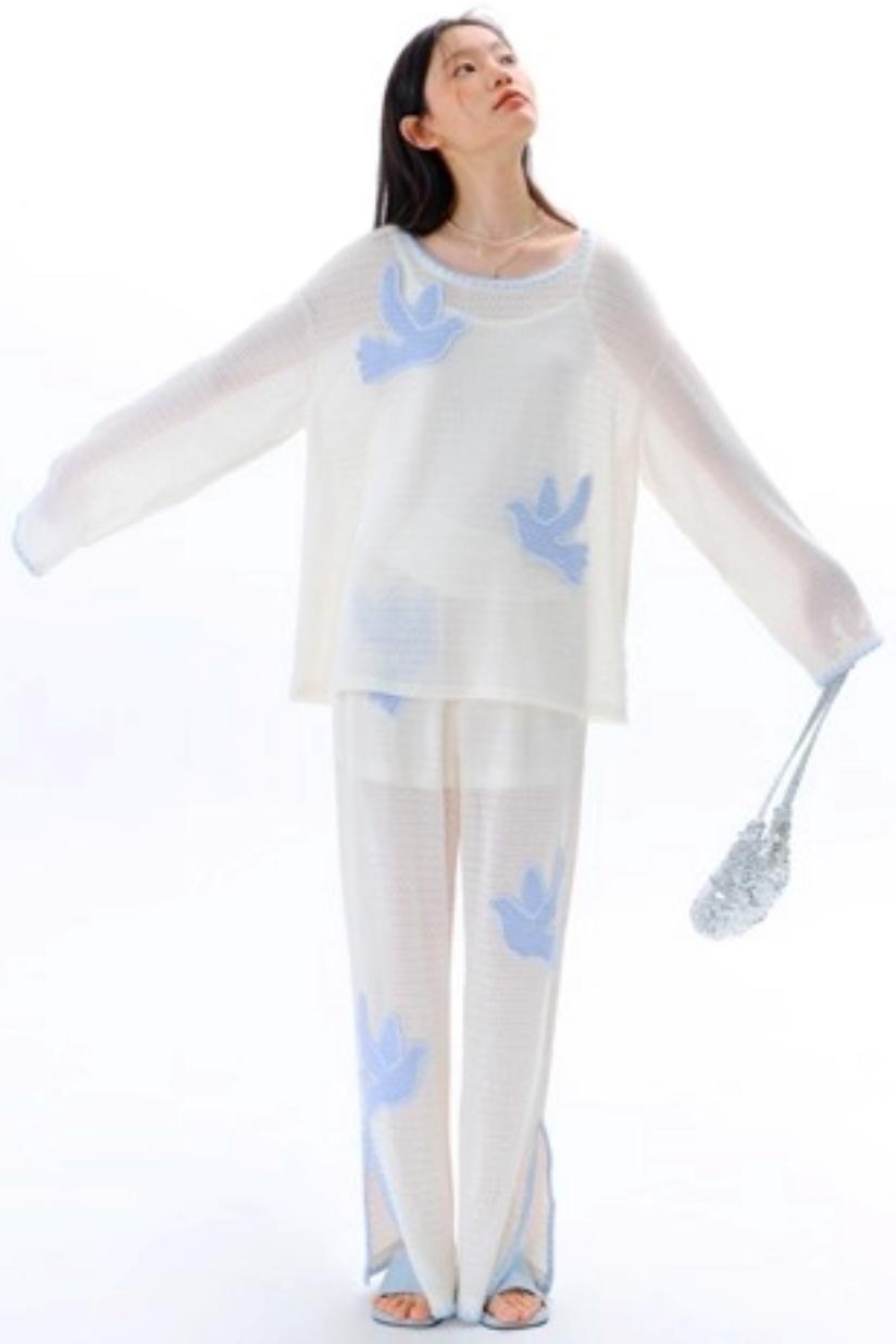 Original Embroidery Knitted T-Shirt