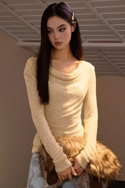 Sequin Scoop Neck Top