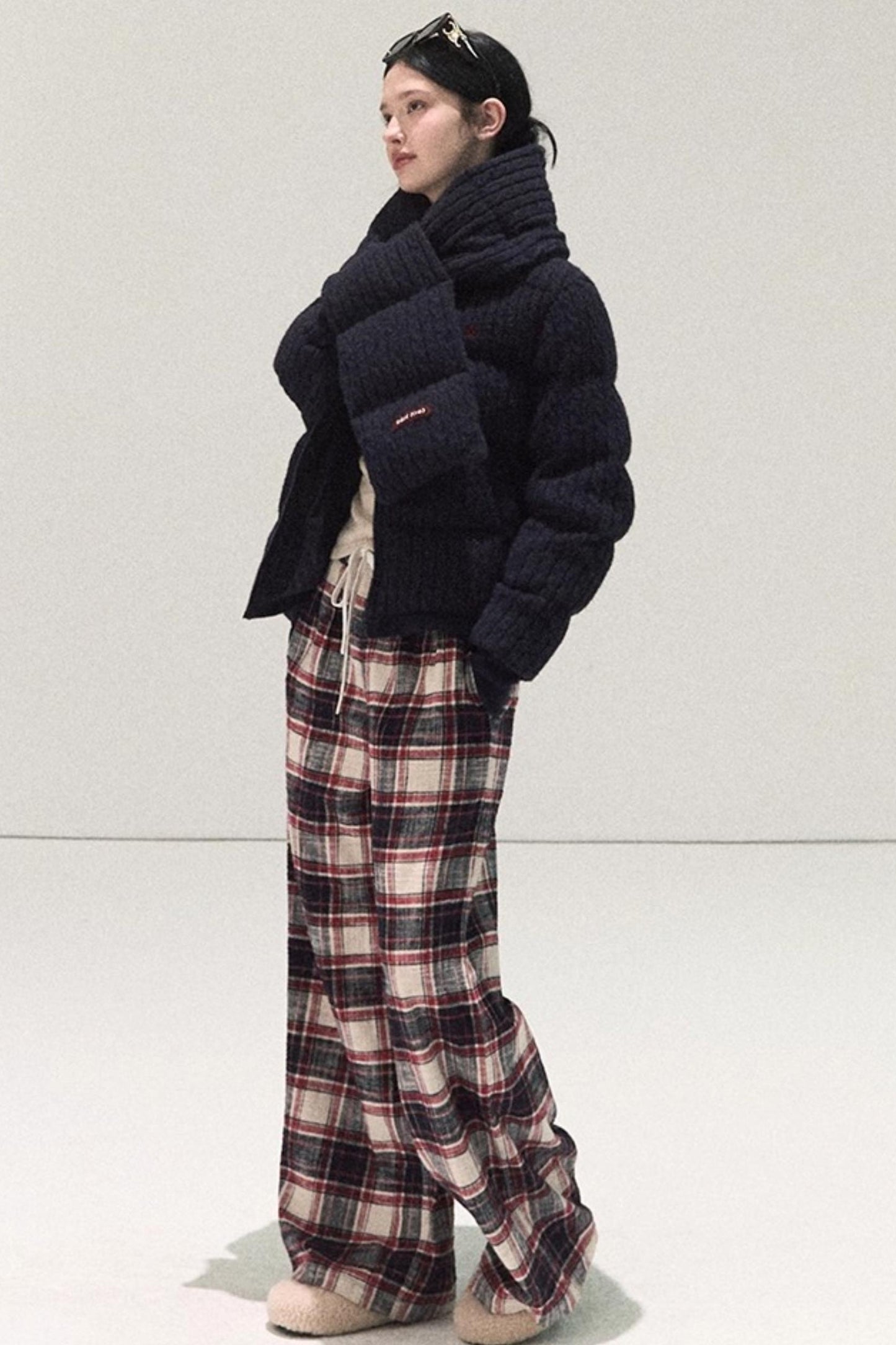 Pure Cotton Plaid Winter Pants