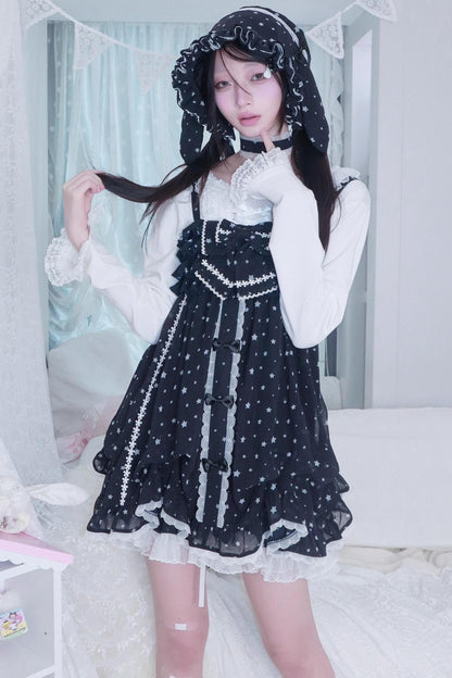 Star Dot Chiffon Sundress