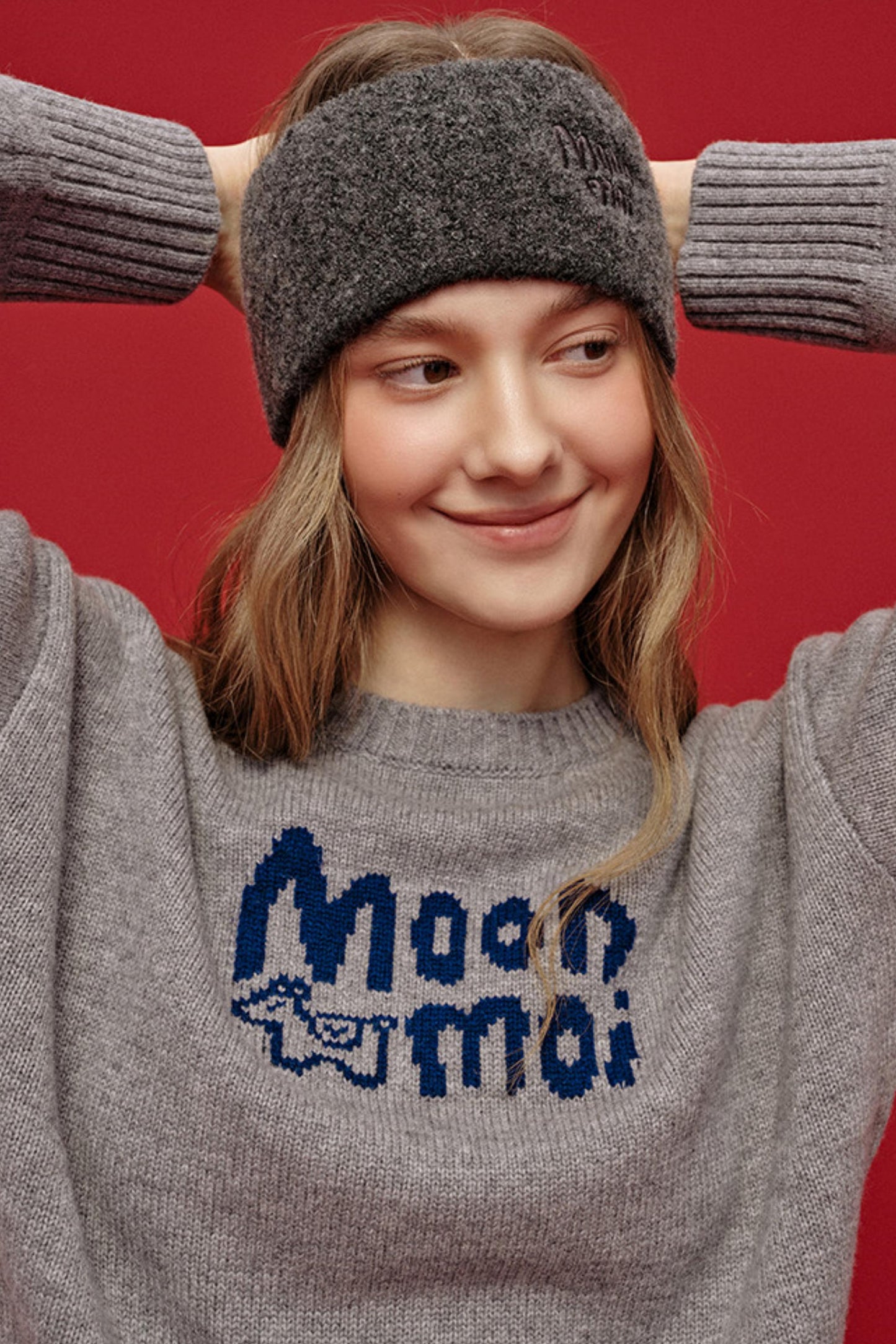 Letter Jacquard Wool Headband