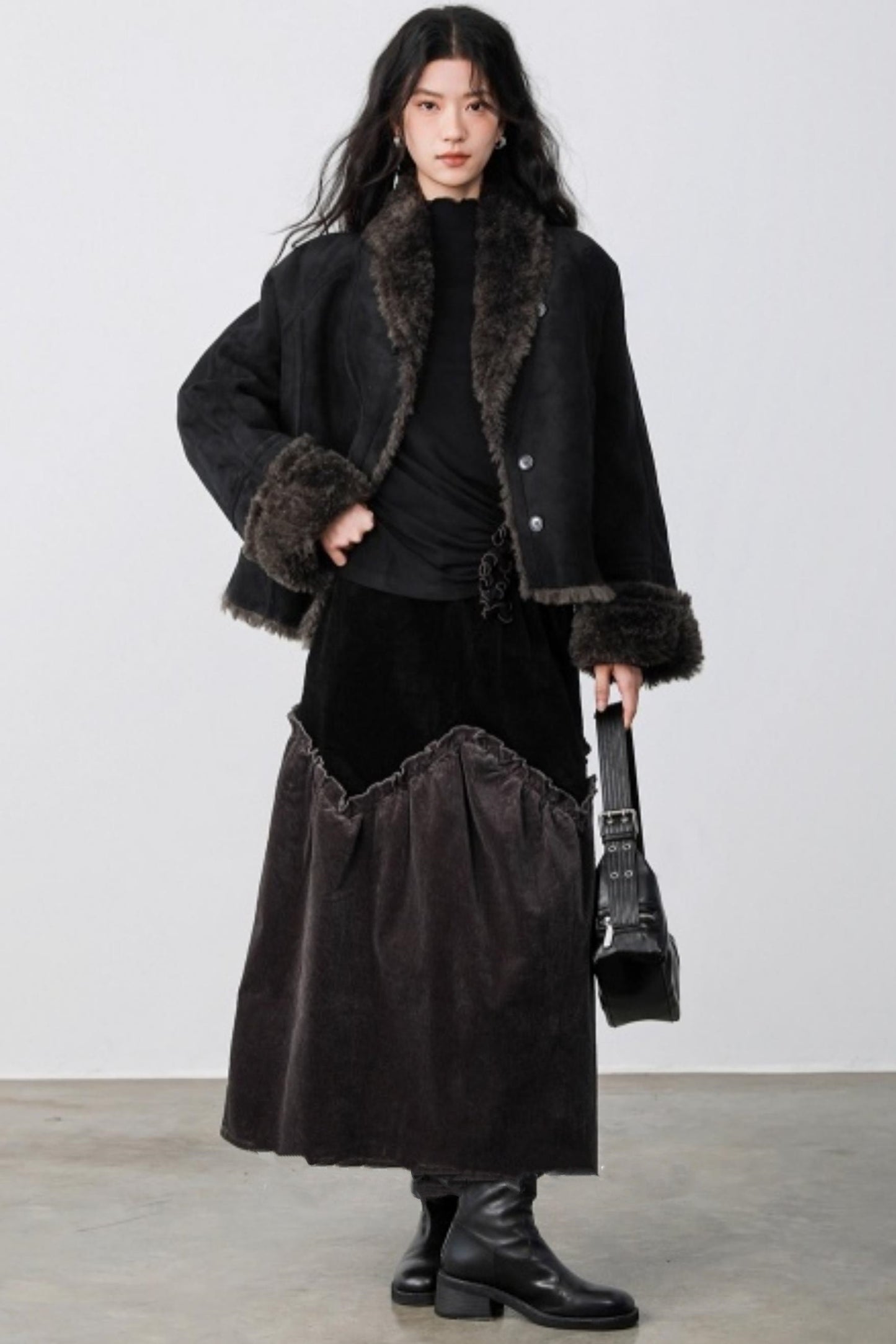 Dark Night Ruffle Top