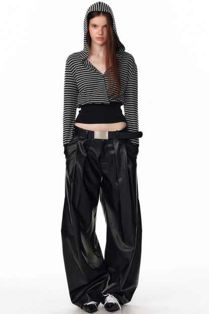 Slim Wool Striped Long Sleeve T-Shirt