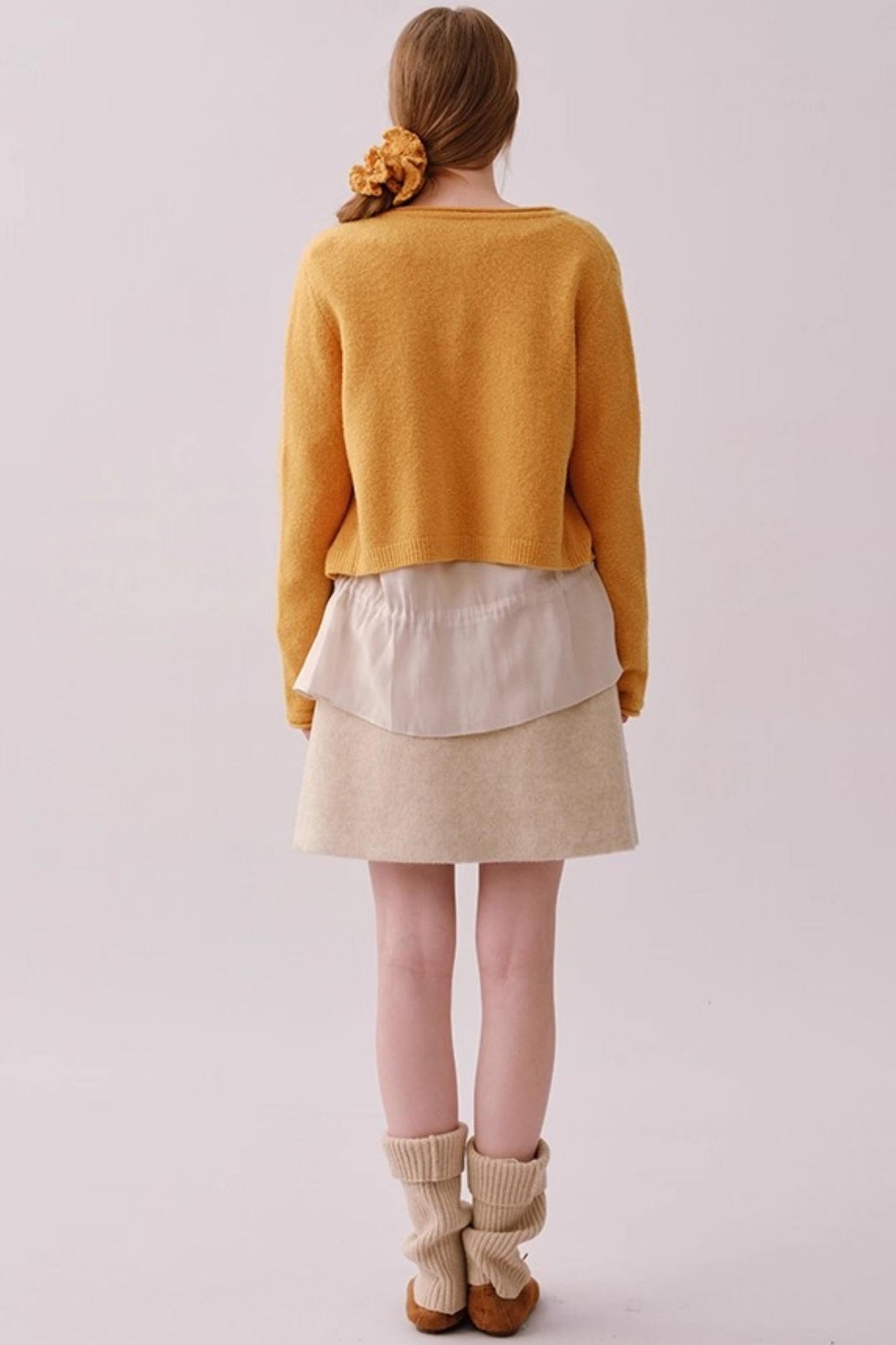 Heavy Wool Diagonal Skirt