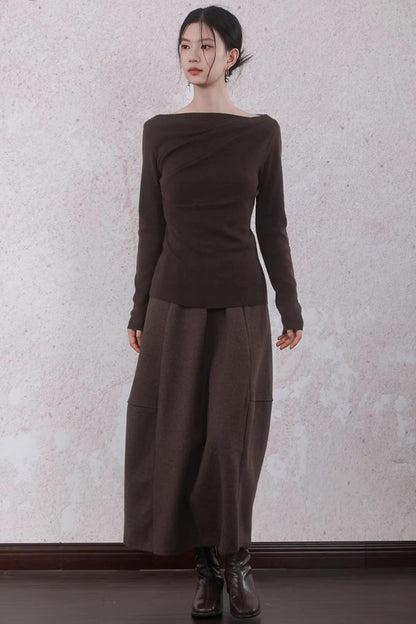 Literary Tweed Flare Skirt