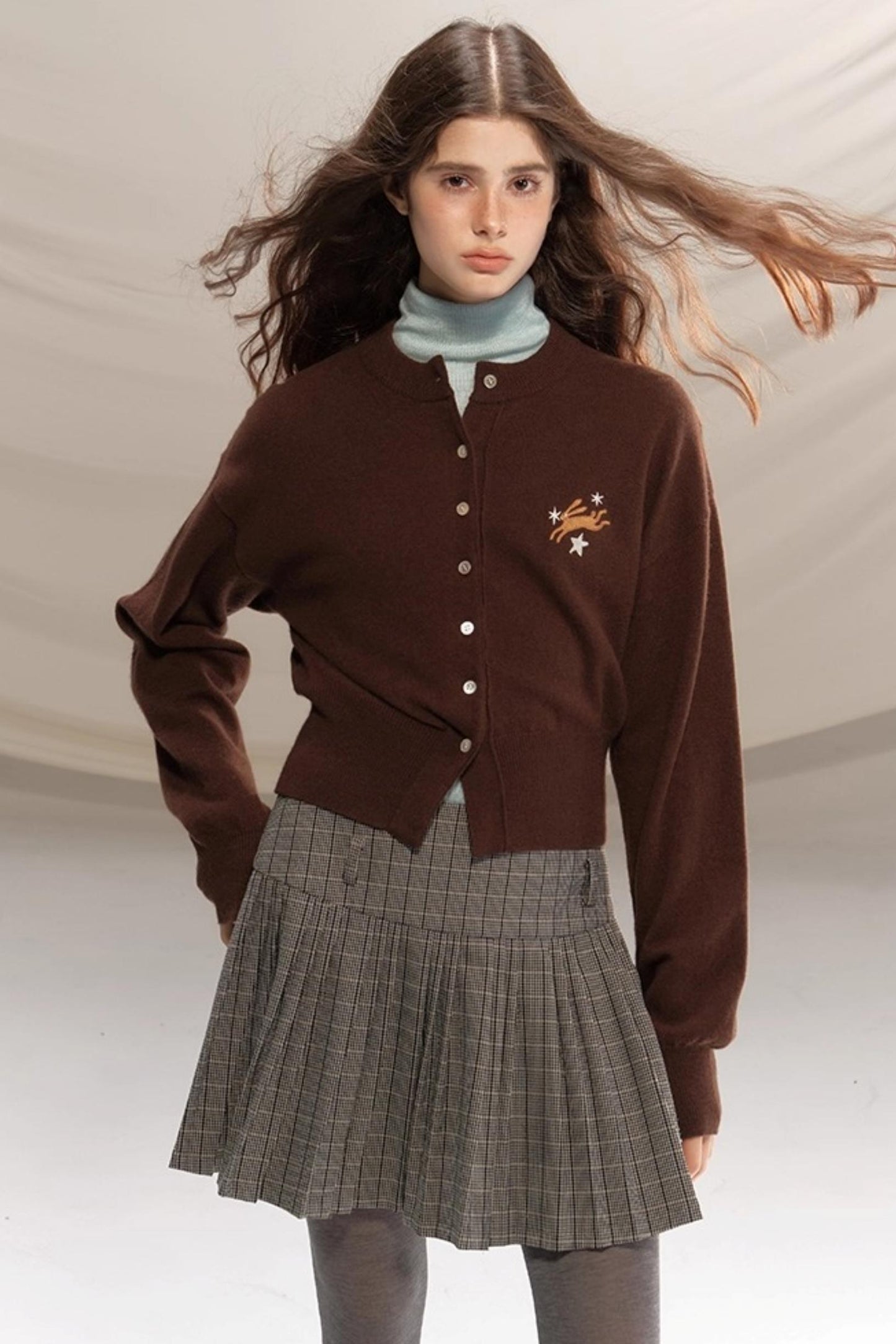 Gray Beaded Academy Jacket Set-Up