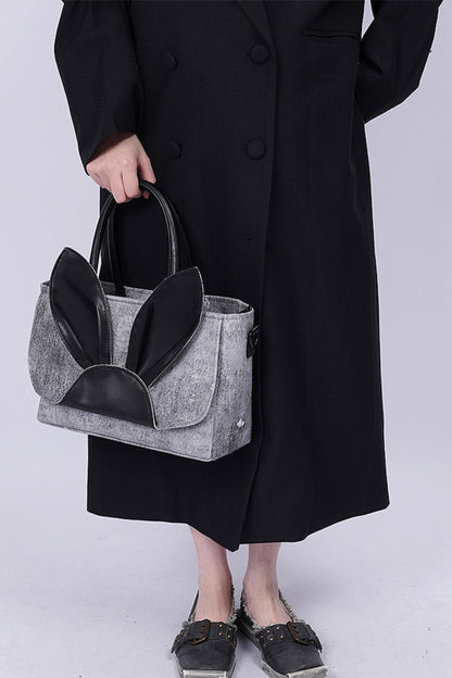 Denim Rabbit Tote Bag