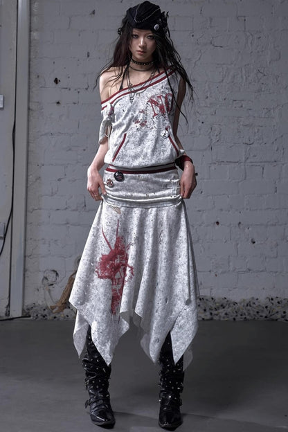 Detachable Hem Punk Corset Dress