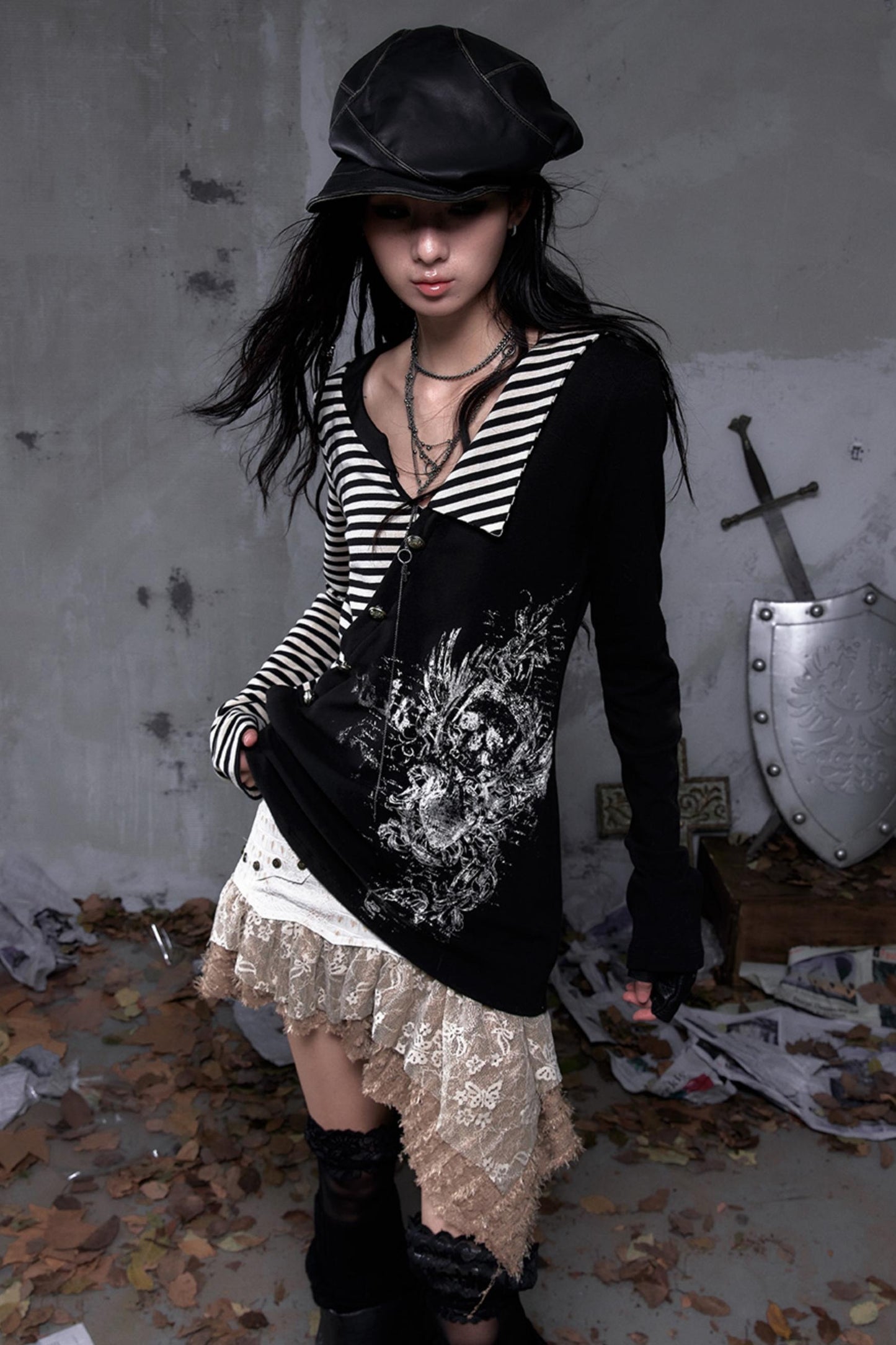 Vintage Striped Knitted Top