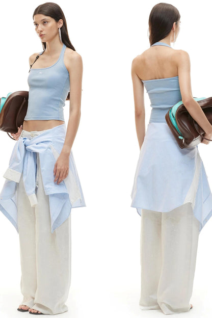 Tencel Linen Wide-Leg Pants