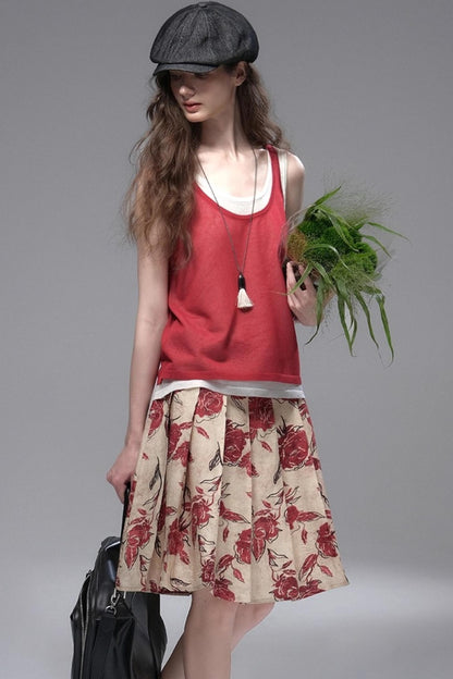 Tri-Color Linen Vest