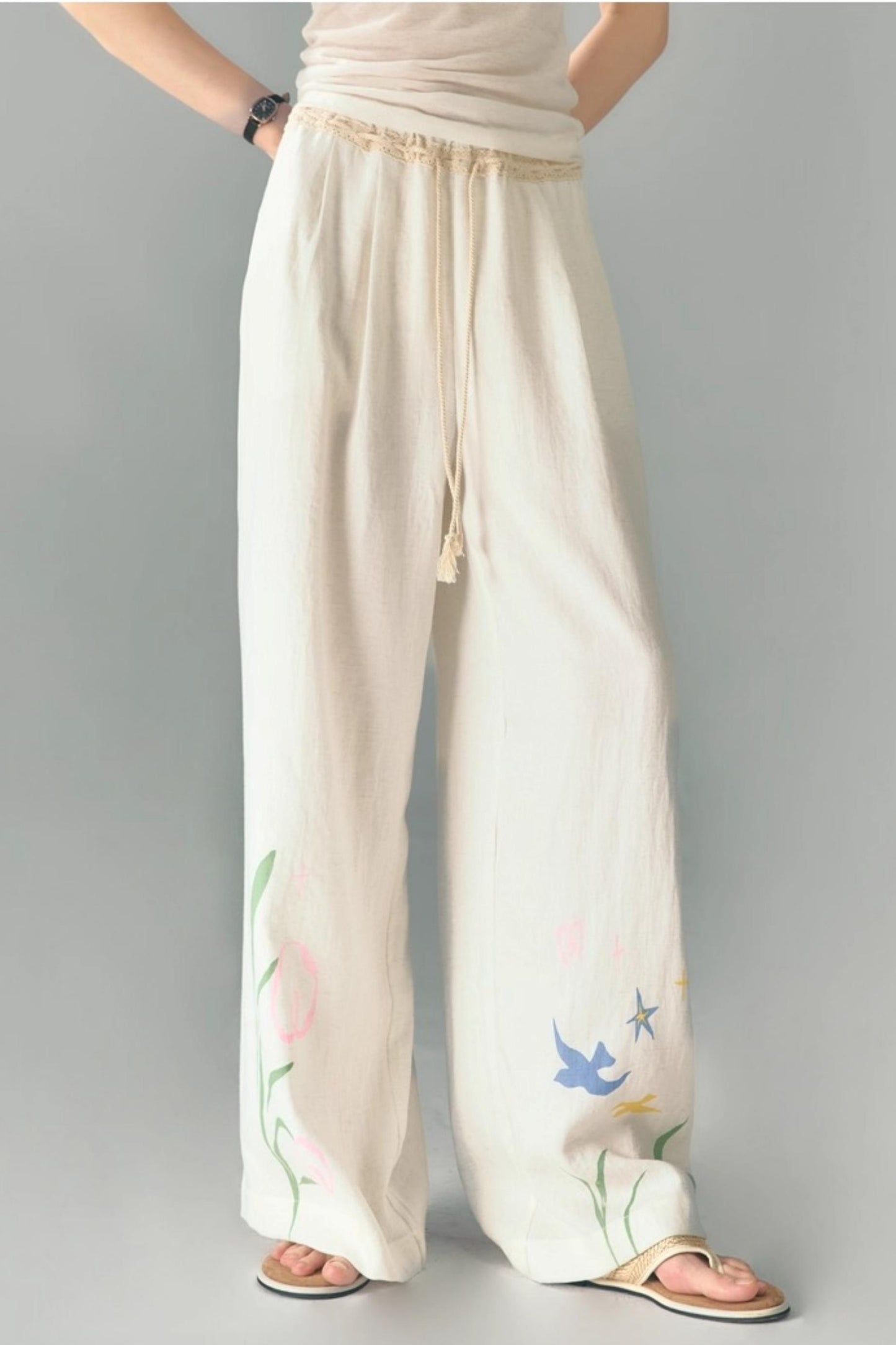 Morning Dew Tulip Tencel Linen Strappy Set-Up