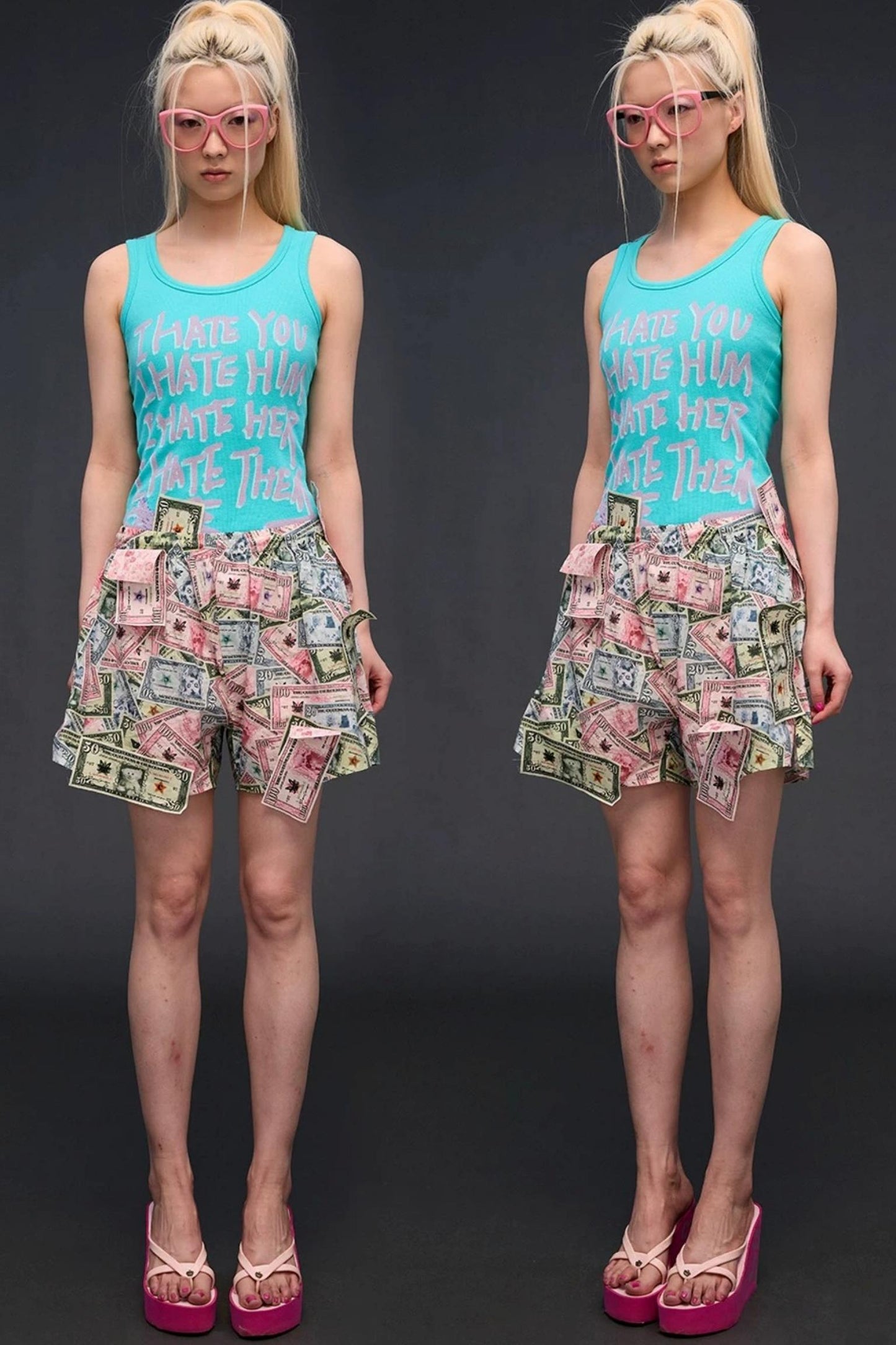 Money Printed Cargo Pants