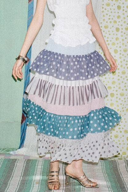 Sea Polka Dot Skirt