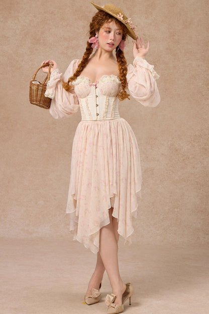 Custom Jacquard Corset Top