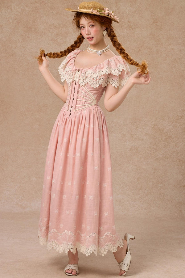 French Herringbone One-Shoulder Dress