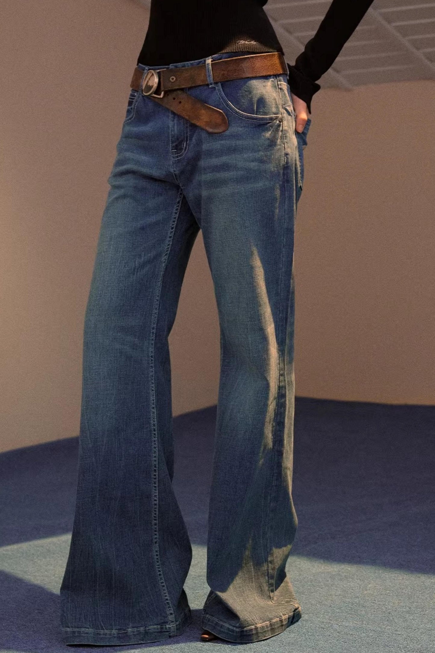 Vintage Star Patch Denim Pants