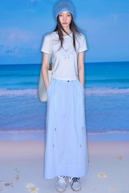 Tencel Parent-Child Short-Sleeved T-Shirt