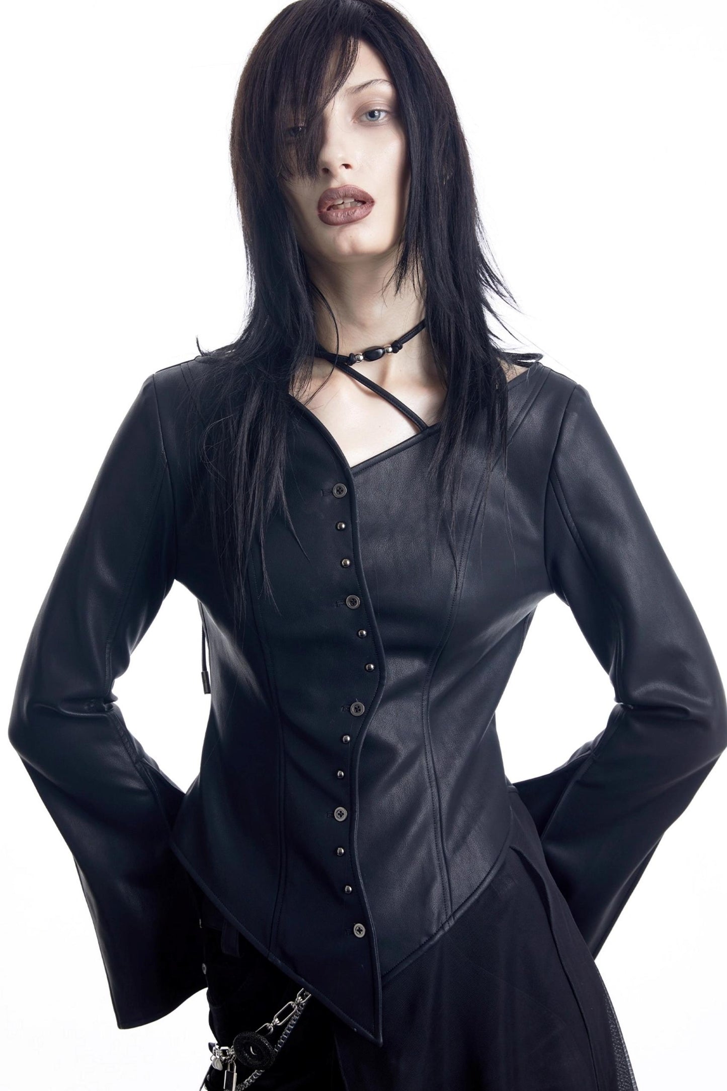 Urban Leather Flared Shirt